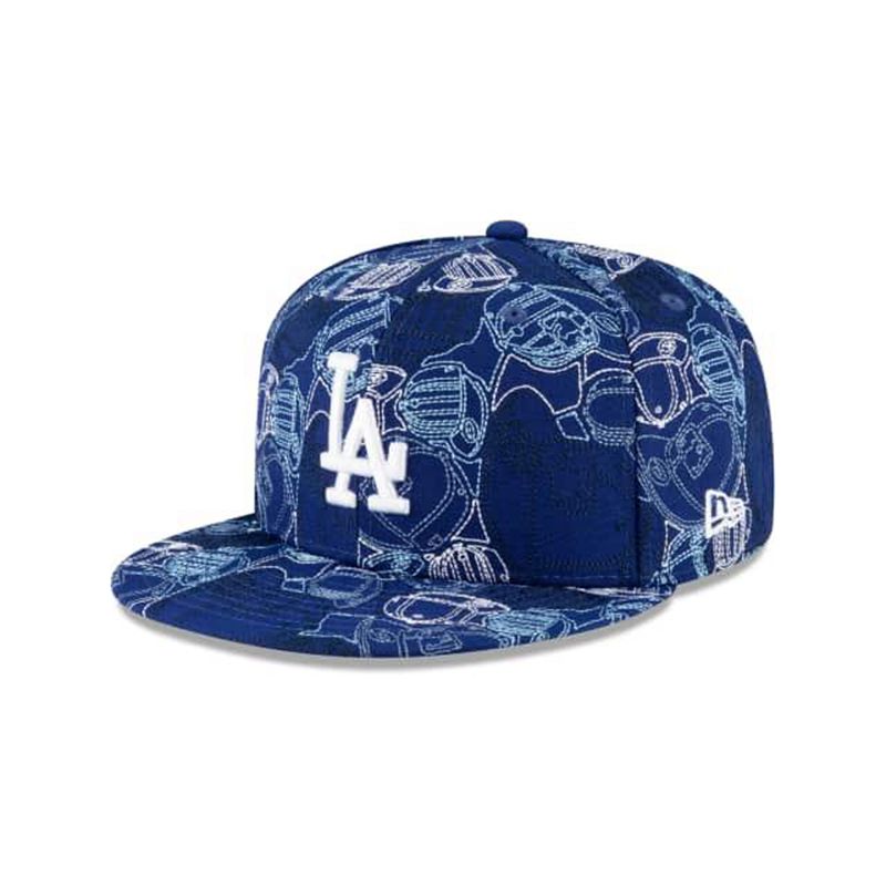 MLB Los Angeles Dodgers Cap Chaos 59Fifty Fitted (KVN6744) - Blue New Era Caps